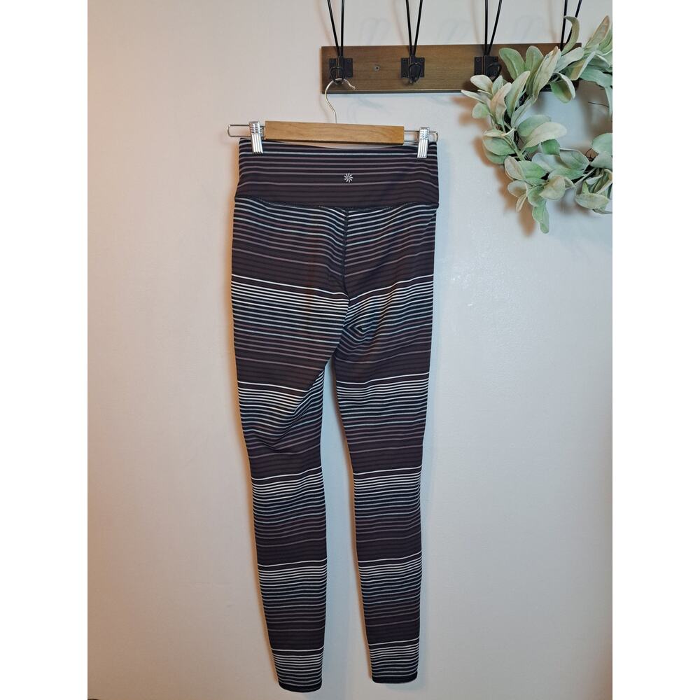 ATHLETA HIGH RISE EXPANSE STRIPE CHATURANG TIGHT Size Small Tall